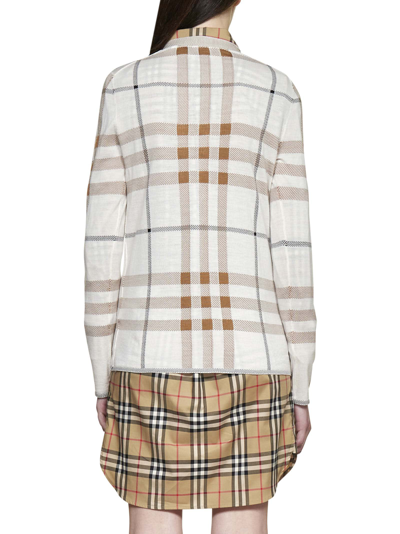 Shop Burberry Cardigan In Sand