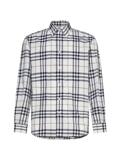 Shop Burberry Shirt In Parchment Ip Check