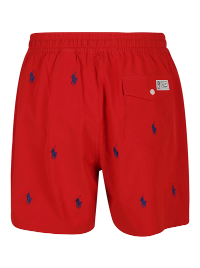 Shop Polo Ralph Lauren Traveler Swim Short In Red