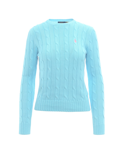 Shop Polo Ralph Lauren Sweater In Turquoise