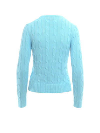Shop Polo Ralph Lauren Sweater In Turquoise