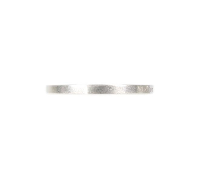 Shop Maison Margiela Logo Engraved Ring In Silver