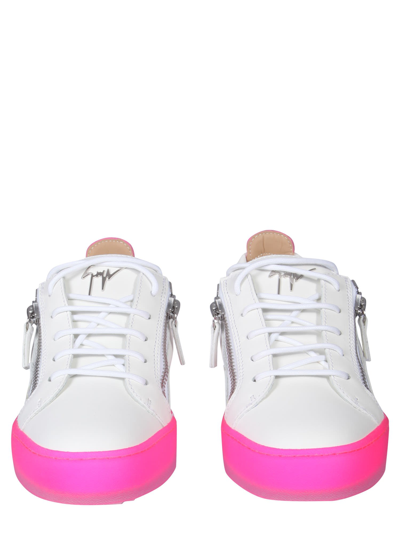 Shop Giuseppe Zanotti Maylondon Sneaker In White Pink