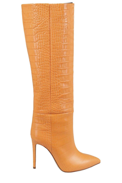 Shop Paris Texas Embossed Knee-high Boots In Papaya