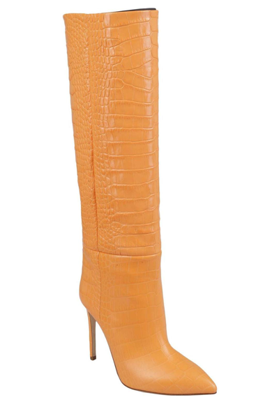 Shop Paris Texas Embossed Knee-high Boots In Papaya