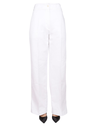 Shop Patou Straight Leg Pants In Bianco