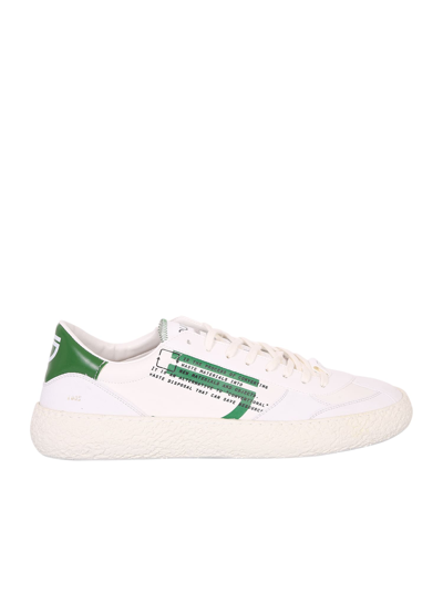 Shop Puraai Erba Low-top Sneakers In Bianco E Verde
