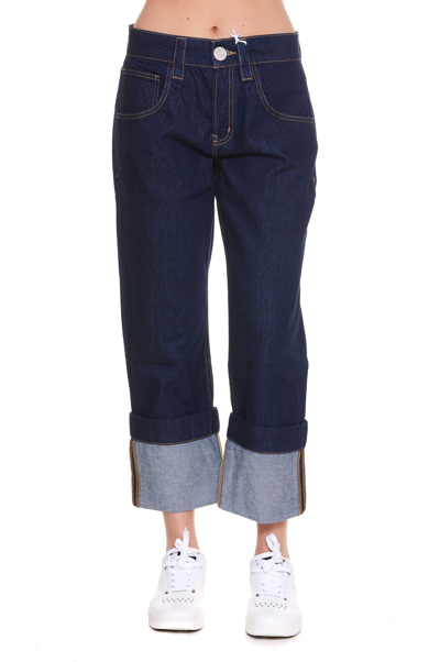 Shop Frame Oversize Detail Denim Jeans In Rins Rinse