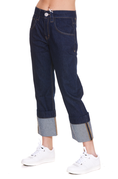 Shop Frame Oversize Detail Denim Jeans In Rins Rinse