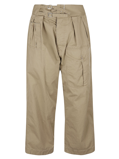 Shop Maison Margiela Double-buckled Strap Straight Leg Cargo Pants