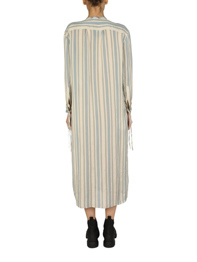 Shop Aspesi Shirt Dress In Riga Azzurra