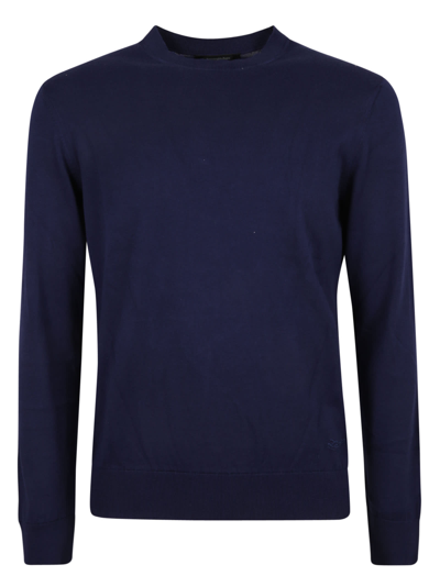 Shop Ermenegildo Zegna Round Neck Sweatshirt In Blu