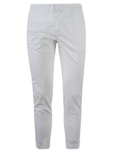 Shop Fay Regular Fit Plain Trousers  In White
