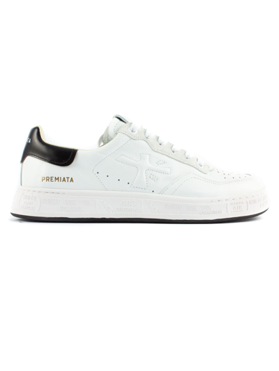 Shop Premiata White Quinn Sneakers In Bianco/nero