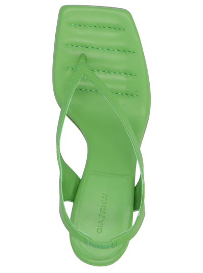 Shop Gia Borghini X Rosie Huntington Whiteley Slingback Sandals In Verde