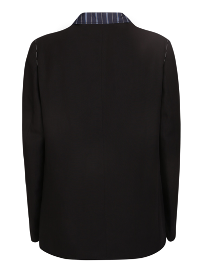 Shop Maison Margiela Double-breasted Blazer In Black