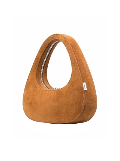 Shop Coperni Tote Bag In Suede Leather In Cinnamon