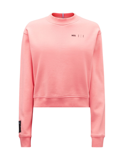 Shop Mcq By Alexander Mcqueen Woman Pink Sweatshirt With Logo In Punch