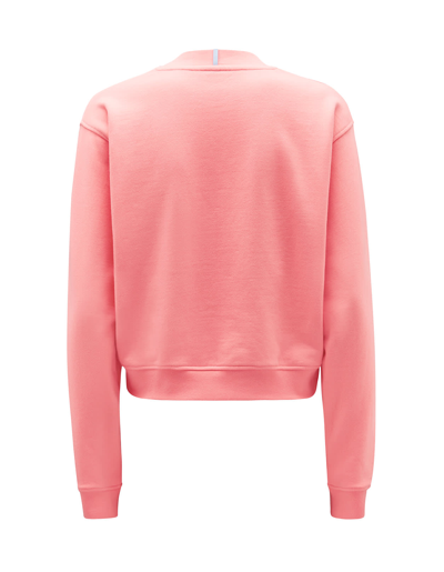Shop Mcq By Alexander Mcqueen Woman Pink Sweatshirt With Logo In Punch