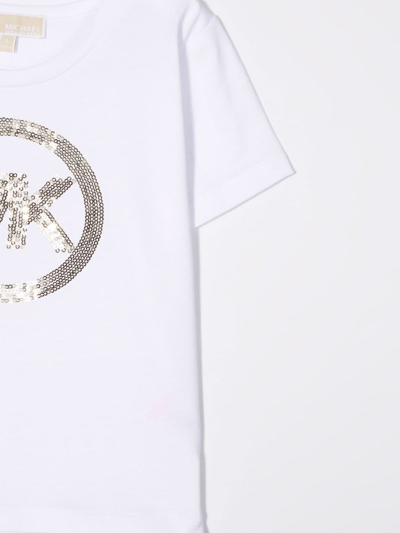 Shop Michael Kors T-shirt With Sequins In White