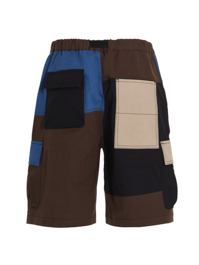 Shop Ambush Colorblock Cargo Bermuda Shorts In Multicolor