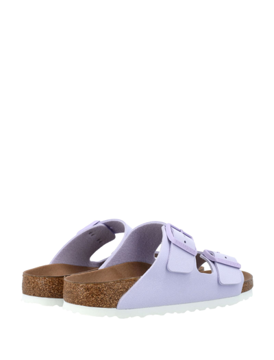 Shop Birkenstock Arizona Vegan Birko-flor Nubuck In Lavander