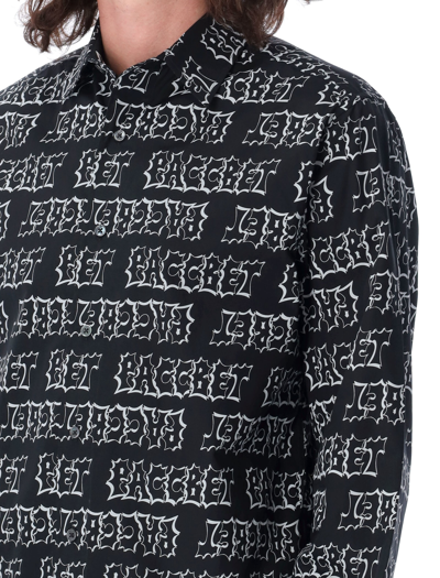 Shop Paccbet All-over Logo Shirt In Black