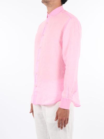 Shop Mc2 Saint Barth Pamplona Classic Shirt Shirt In Rosa