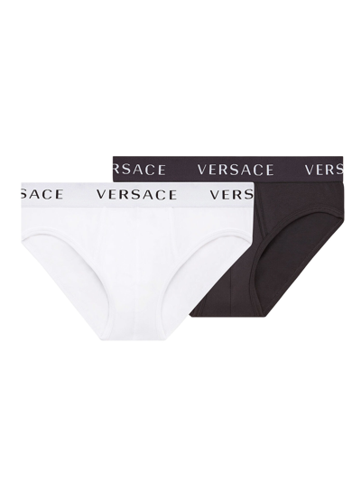 Shop Versace Slip In White