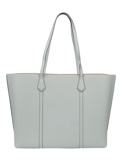 Shop Tory Burch Perry Triple- Compartment Tote Bag In Blue Celadon