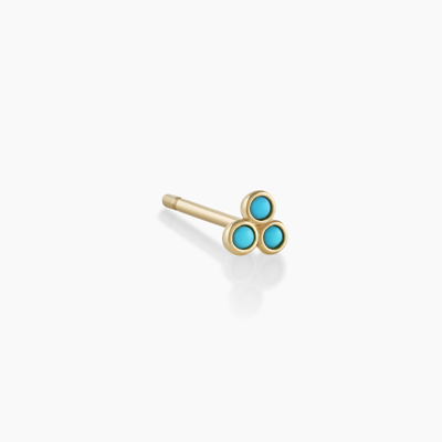 Shop Gorjana Classic Turquoise Trio Stud Earring In 14k Gold/turquoise