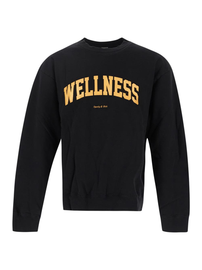 Shop Sporty And Rich Wellness Ivy Hoodie In Black