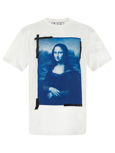 Off-white White Slim Mona Lisa T-shirt In Multi-colored | ModeSens