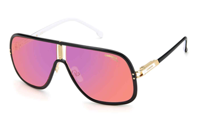 Shop Carrera Pink Rectangular Unisex Sunglasses Flaglab 11 03h2/uz 64 In Black / Pink