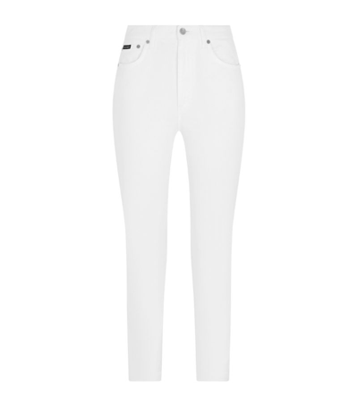 Shop Dolce & Gabbana High-rise Skinny Jeans In Multi