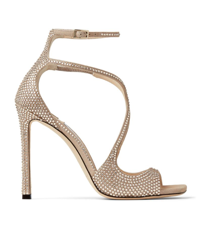Shop Jimmy Choo Azia 95 Studded Sandals In Gold