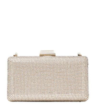 Shop Jimmy Choo Clemmie Clutch Bag In Gold