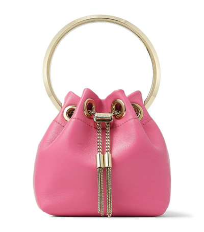 Shop Jimmy Choo Micro Bon Bon Top-handle Bag In Pink