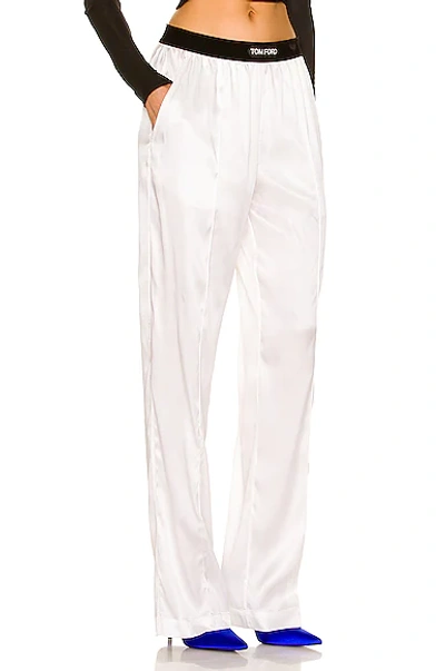 Shop Tom Ford Satin Pant In White