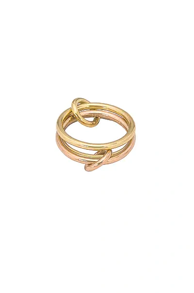 Shop Spinelli Kilcollin Solarium Ring In 18k Yellow & Rose Gold