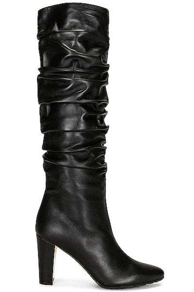 Shop Manolo Blahnik Leather Calassohi 90 Boot In Black