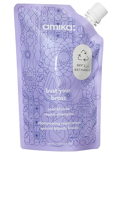 Shop Amika Bust Your Brass Cool Blonde Repair Shampoo Refill Pouch In Beauty: Na
