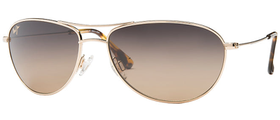 Shop Maui Jim Hs245-16 Baby Beach Polarized Aviator Sunglasses In Bronze