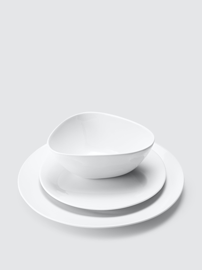 Shop Georg Jensen Sky Dinnerware, Set Of 3 In White