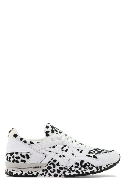 Shop Comme Des Garçons Shirt X Asics Leopard Printed Sneakers In White