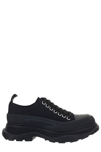 Shop Alexander Mcqueen Tread Slick Platform Sneakers In Black