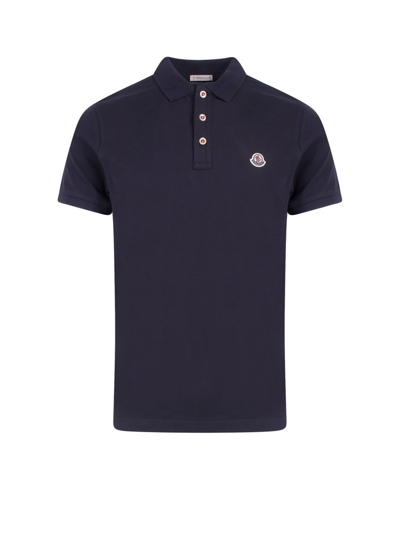 Shop Moncler Logo Patch Short In Navy