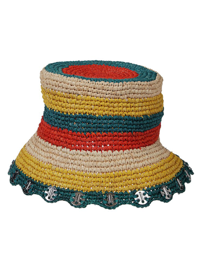 Shop Rabanne Paco  Striped Bucket Hat In Multi