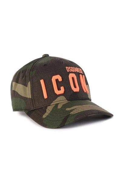 Shop Dsquared2 Kids Logo Embroidered Camouflage Cap In Multi