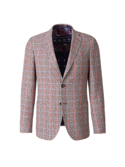 Shop Etro Houndstooth Long In Multi